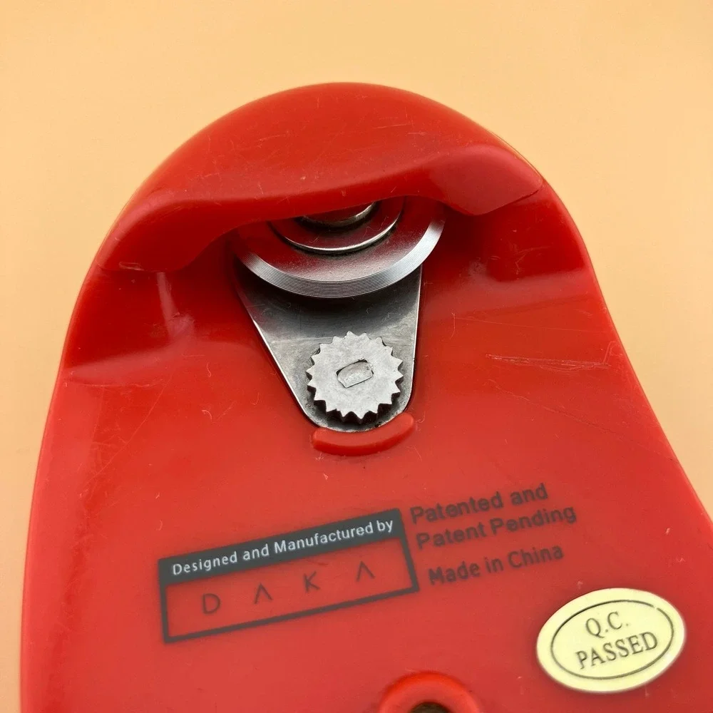 Zyliss EasiCan Electronic Can Opener Battery Operated Hands Free Red, EUC! WORKS